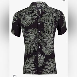 Men's Hawaiian Shirt Short Sleeve Casual Button Down Shirt Size Small Tropical